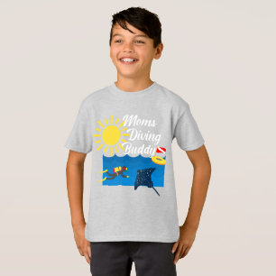 Moms duikend boeddontwerp - Kinderen - basis T-shi T-shirt