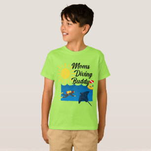 Moms duikend boeddontwerp - Kinderen - basis T-shi T-shirt