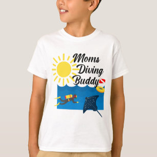 Moms duikend boeddontwerp - Kinderen - basis T-shi T-shirt