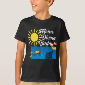 Moms duikend boeddontwerp - Kinderen - basis T-shi T-shirt (Voorkant)