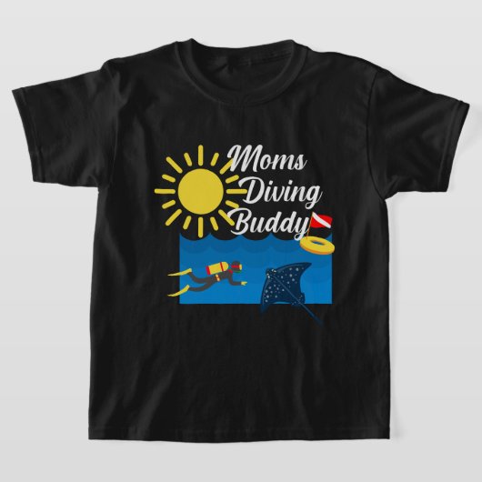 Moms duikend boeddontwerp - Kinderen - basis T-shi T-shirt (Laagn)