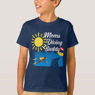 Moms duikend boeddontwerp - Kinderen - basis T-shi T-shirt