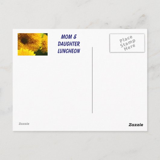 Moms en Daughters! Uitnodigingen Luncheon-evenemen (Achterkant)