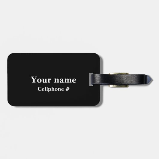 "Moms Favorite" Funny Quote Black Bagagelabel (Achterkant horizontaal)