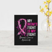 Mom's Fight is mijn strijd tegen borstkanker Aware Kaart (Gele Bloem)