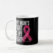 Mom's Fight is mijn strijd tegen borstkanker Aware Koffiemok (Links)
