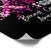 Mom's Fight is mijn strijd tegen borstkanker Aware Poster (Hoek)