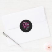 Mom's Fight is mijn strijd tegen borstkanker Aware Ronde Sticker (Envelop)
