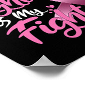 Mom's Fight Is My Fight Borstkanker Bewustzijn 1 Poster (Hoek)