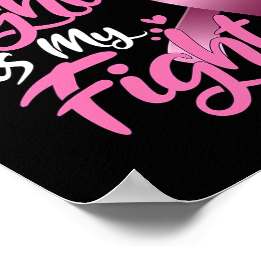 Mom's Fight Is My Fight Borstkanker Bewustzijn 1 Poster (Hoek)