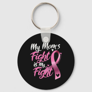 Mom's Fight Is My Fight Borstkanker Bewustzijn 1 Sleutelhanger