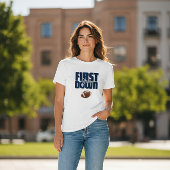 Mom's First Year Down Football Mommy T-Shirt