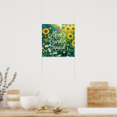 Mom's Garden Squad_Sunflowers Daises Vlinders Poster (Keuken)