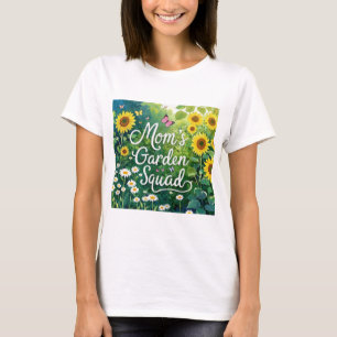 Mom's Garden Squad_Sunflowers Daises Vlinders T-shirt