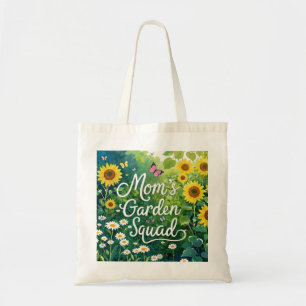 Mom's Garden Squad_Sunflowers Daises Vlinders Tote Bag