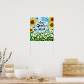 Mom's Garden Squad Zonnebloemen Daisies Vlinders Poster (Keuken)