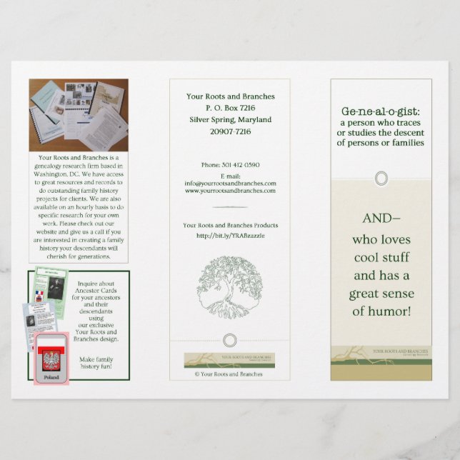 Mom's Genealogie Brochures PNG #2 DK Groen (Voorkant)