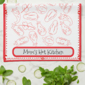 "Mom's Hot Kitchen" Moederdag cadeau Theedoek (Gevouwen)