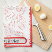 "Mom's Hot Kitchen" Moederdag cadeau Theedoek (Quarter Fold)