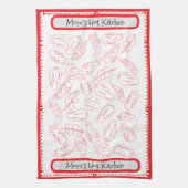 "Mom's Hot Kitchen" Moederdag cadeau Theedoek (Verticaal)