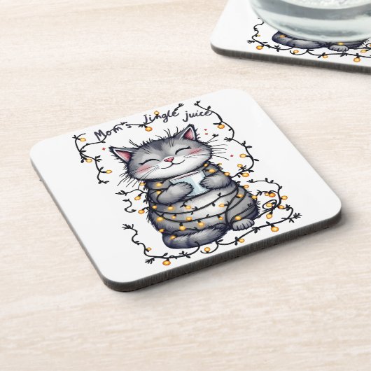 Mom's Jingle Juice  Bier Onderzetter (Linkerzijde)