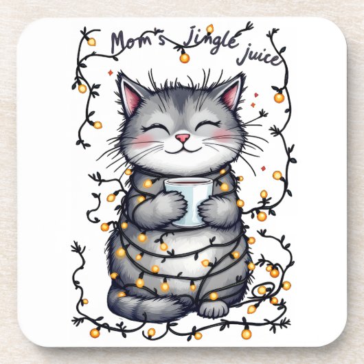 Mom's Jingle Juice  Bier Onderzetter (Voorkant)