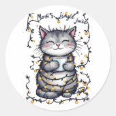 Mom's Jingle Juice  Ronde Sticker (Voorkant)