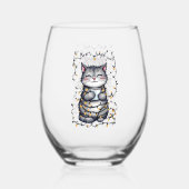 Mom's Jingle Juice  Wijnglas Zonder Voet (Achterkant)