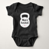 Moms Kettlebell, Grappige Mama Workout Gewichten Romper (Voorkant)