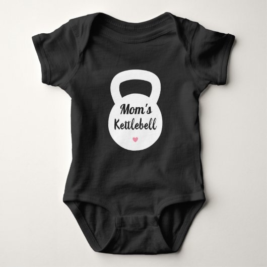 Moms Kettlebell, Grappige Mama Workout Gewichten Romper (Voorkant)