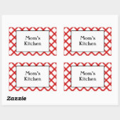 Moms Keuken Custom Gezegde Rode Controles Sticker (Vel)