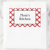 Moms Keuken Custom Gezegde Rode Controles Sticker (Tas)