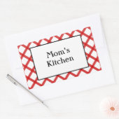 Moms Keuken Custom Gezegde Rode Controles Sticker (Envelop)