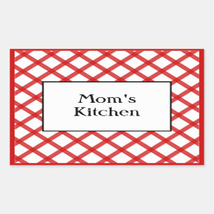 Moms Keuken Custom Gezegde Rode Controles Sticker