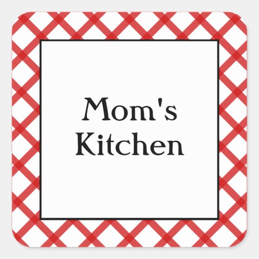 Mom's Kitchen Custom Gezegde Red Controles Sticker (Voorkant)