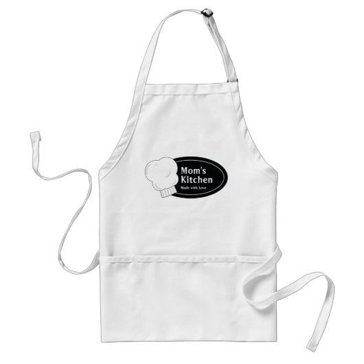 Moms Kitchen gemaakt met liefde Standaard Schort (Voorkant)