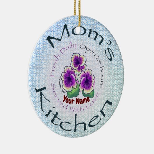 Moms Kitchen Keramisch Ornament (Rechts)