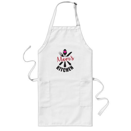 Mom's Kitchen Long Apron Lang Schort (Voorkant)