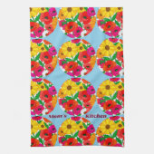 Mom's Kitchen Retro Flower Dopamine Decor Theedoek (Verticaal)