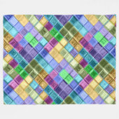 Moms kleurrijke vloekmozaïek fleece deken (Voorkant (Horizontaal))