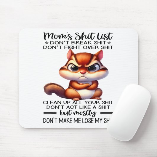 Mom's List Don't Break Don't Fight Over  Muismat (Met muis)