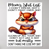 Mom's List Don't Break Don't Fight Over  Poster (Voorkant)