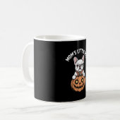 Mom's Little Boo Franse Bulldog Hallowen Koffiemok (Voorkant links)