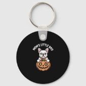 Mom's Little Boo Franse Bulldog Hallowen Sleutelhanger (Voorkant)