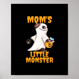 Mom's Little Boo Monster Grappig Graphic Poster