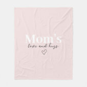 Mom's Love & Hugs Roze Gezellig | Moederdag Fleece Deken (Voorkant)