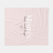 Mom's Love & Hugs Roze Gezellig | Moederdag Fleece Deken (Voorkant (Horizontaal))