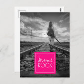 MOM's ROCK GITARIST WANDELTRACKS Briefkaart (Voorkant / Achterkant)