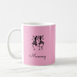 Mom's Silhouette Celebration Dansers Roze Koffiemok