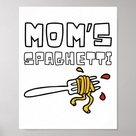 Mom's Spaghetti Funny Peuter Kinder Poster (Voorkant)